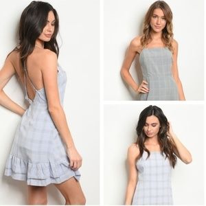 Adorable Sleeveless Plaid Tunic Dress